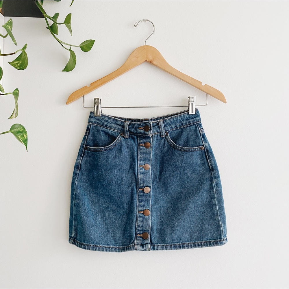 Mini denim skirt